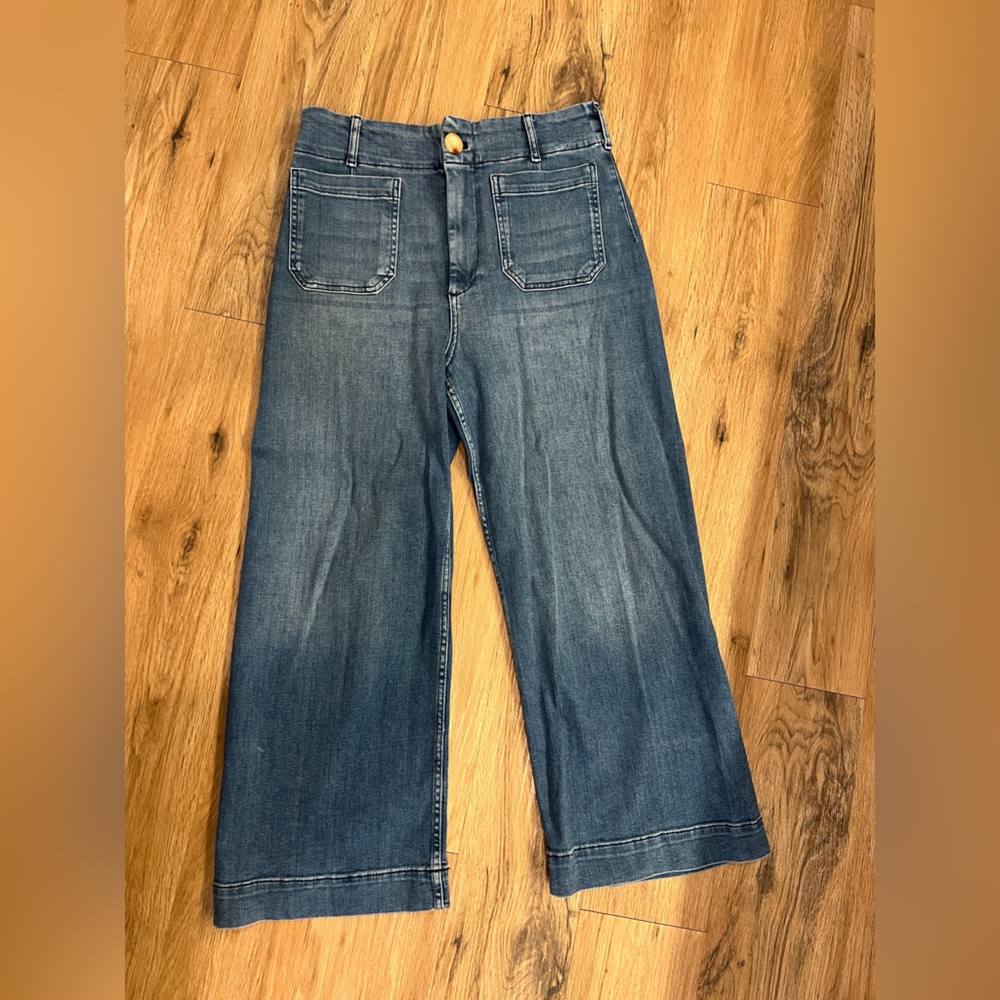 The Colette Crop High Rise Wide Leg Jean